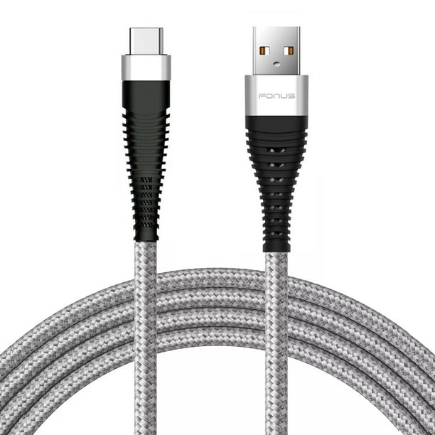 Original Verykool s635 10FT USB to Type-C Charging and Transfer Cable. BLACK / 3Mt 